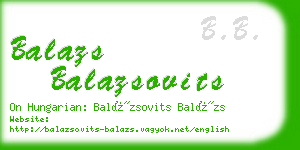 balazs balazsovits business card